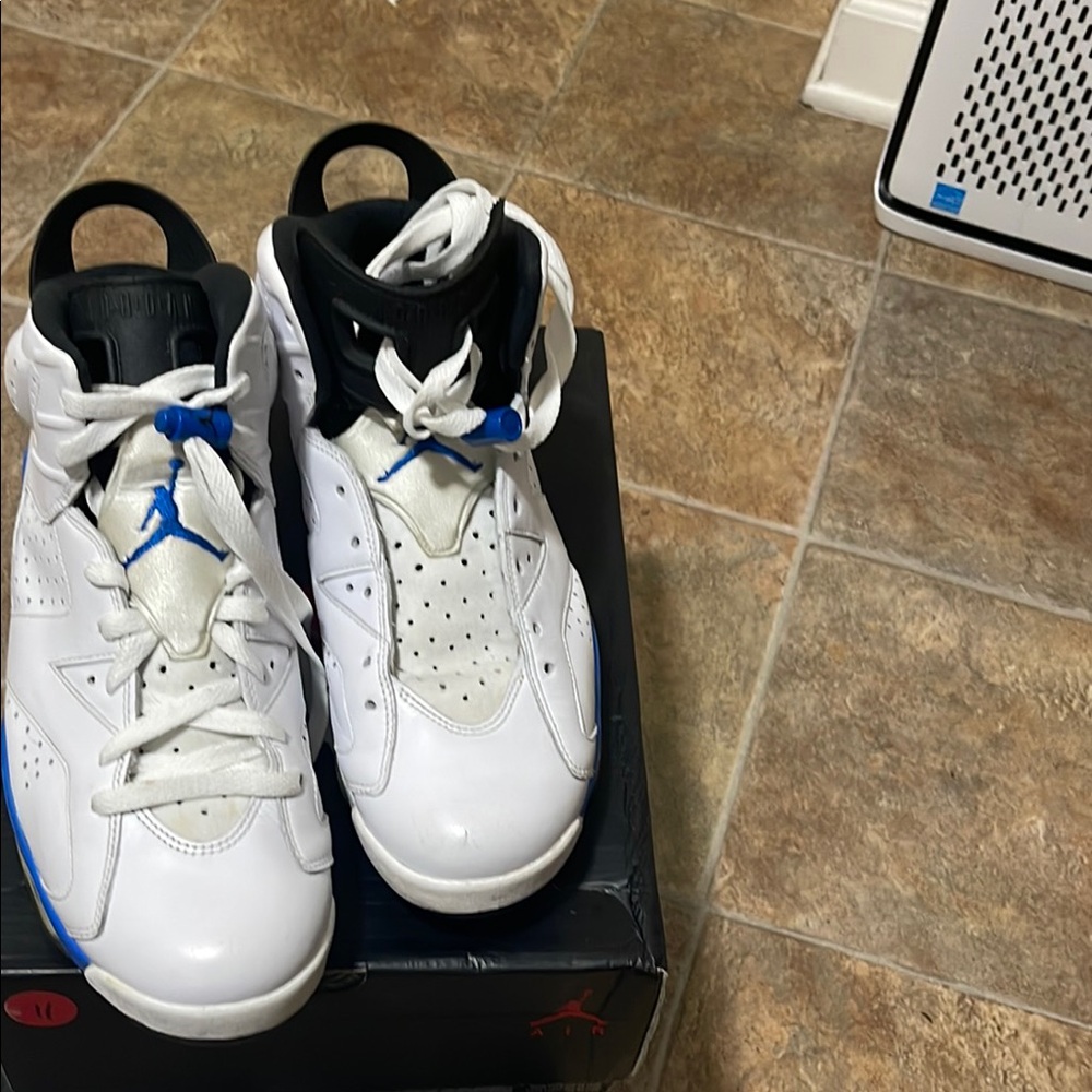 Men’s Jordan White and Blue Sneakers